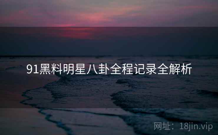 91黑料明星八卦全程记录全解析
