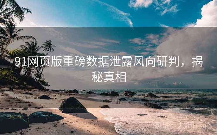 91网页版重磅数据泄露风向研判,揭秘真相
