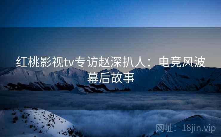 红桃影视tv专访赵深扒人：电竞风波幕后故事